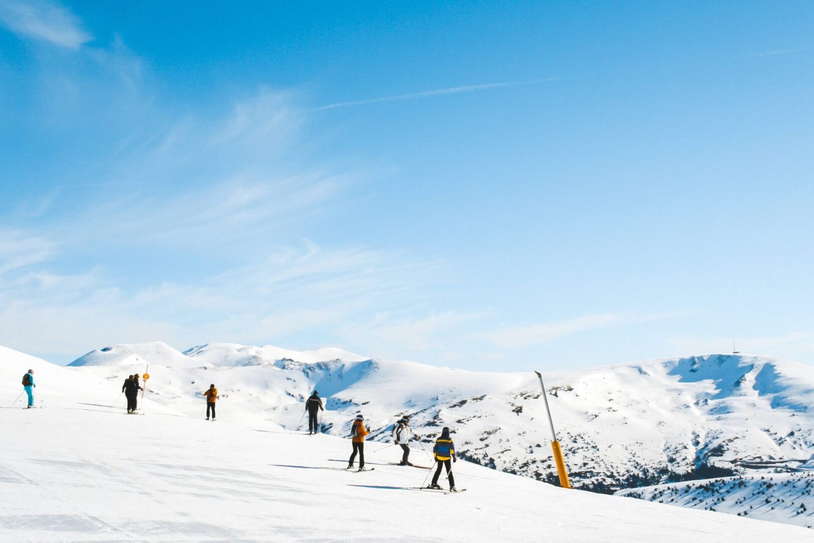 Winter scenery at the ski hil